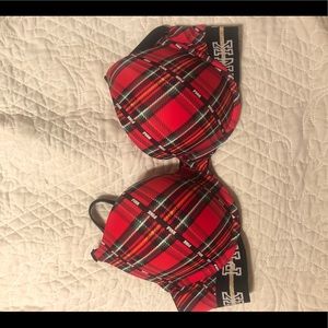 Victoria secret plaid push up bra